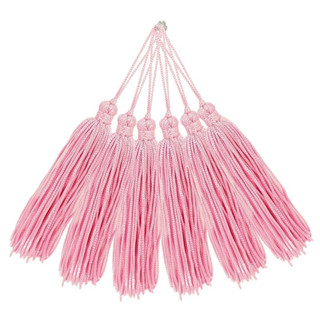 Pingente De Seda Tassel - Franja - Rosa Bebê - Com 20 Unidades - BRX