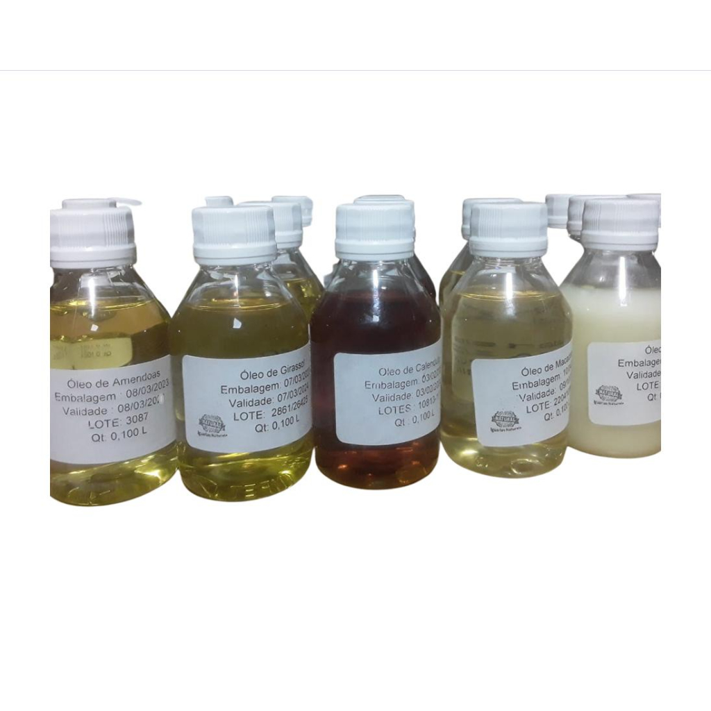 Óleo Semente De Uva, Amêndoas, Babosa, Rosa Mosqueta, Macadâmia, Calêndula, Ojon, Argan, Jojoba, Rícino 100 ml