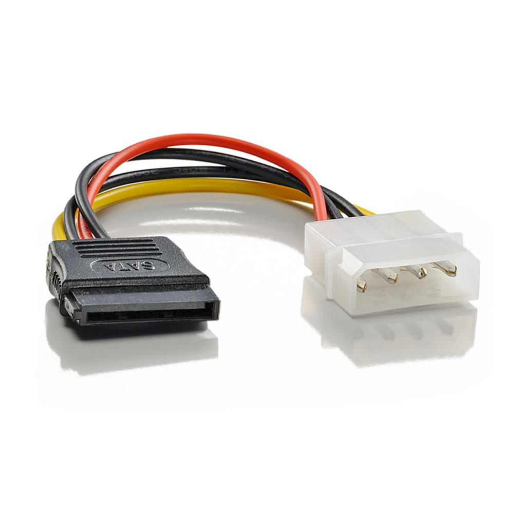 Cabo De Força Sata 5v Molex 4 Pinos 15cm SSD Hd DVD Controladora Argb