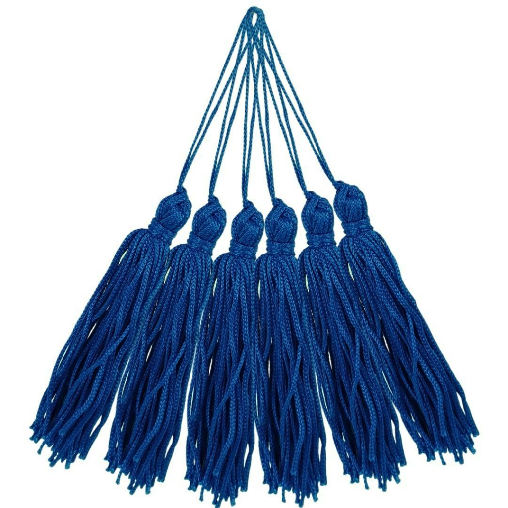 Pingente De Seda Tassel - Franja - Azul Royal - Com 20 Unidades - BRX