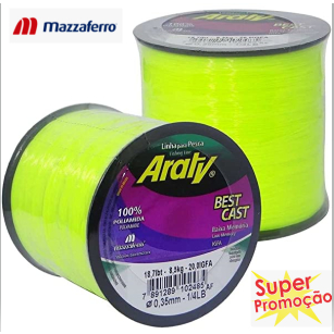 Linha De Pesca Araty Best Cast Amarelo Fluorescente em Oferta na Shopee