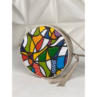 Bolsa Transversal Redonda Tira Colo Marmitinha Colorida Estampas Redondo Moda Fashion