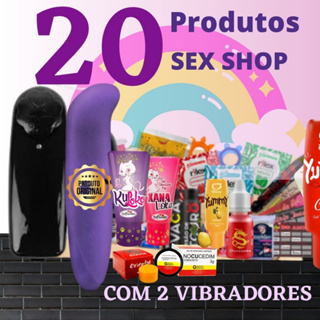 Kit SexShop 20 Unidades com Vibradores Feminino Sexual Brinquedos de Sexo
