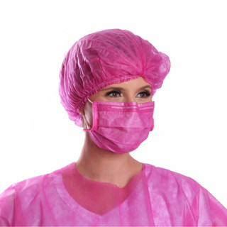 TOUCA DESCARTÁVEL SANFONADA PINK- Com 100 unidades