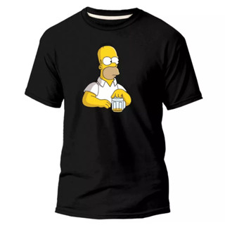 Camisetas Camisa Basica Homer Simpson Gola Redonda 100% Algodão Promoção