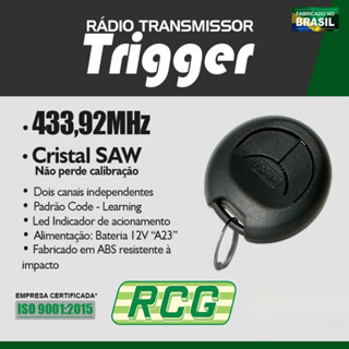 Controle Transmissor Portão Eletronico Alarme 433,92 Mhz Codigo aberto RCG Garen PPA Ipec Acton MKN