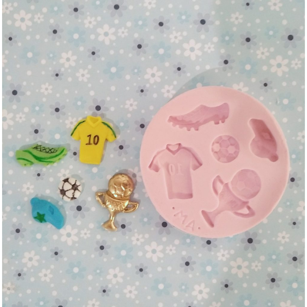 Molde de Silicone Futebol - MA293 em Oferta na Shopee