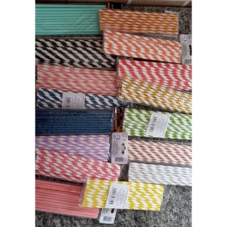 Canudo de papel colorido