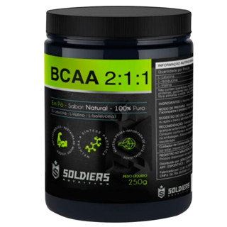 BCAA Em Pó 250g - 100% Puro Importado - Soldiers Nutrition