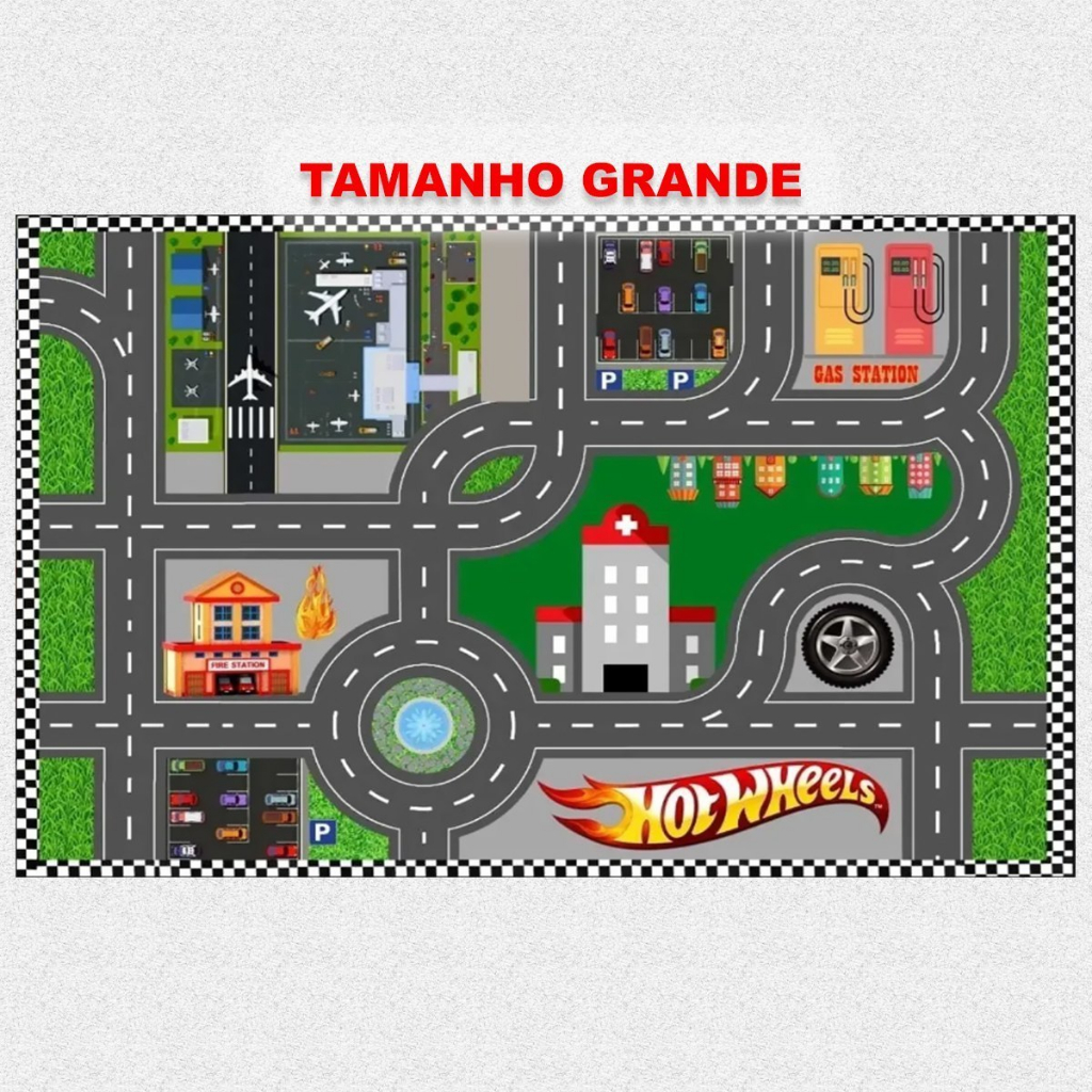 Tapete Infantil Pista Hot Wheels