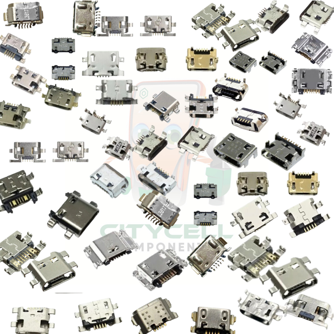 lote 100 peças de conector carga v8 dock carga usb manutenção celular e tablet