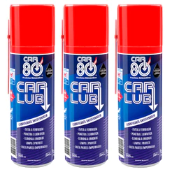 3 Desengripante Antiferrugem Lubrificante Multiuso Car Lub Car 80 carro casa escritório