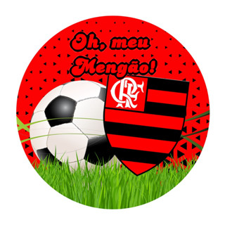 Papel de Arroz para Bolo de Aniversário Flamengo - Modelo 19