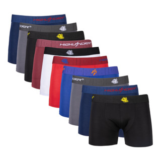 KIT 10 Cuecas Plus Size Boxer Lisa Romantic Com Elastico 50 cm