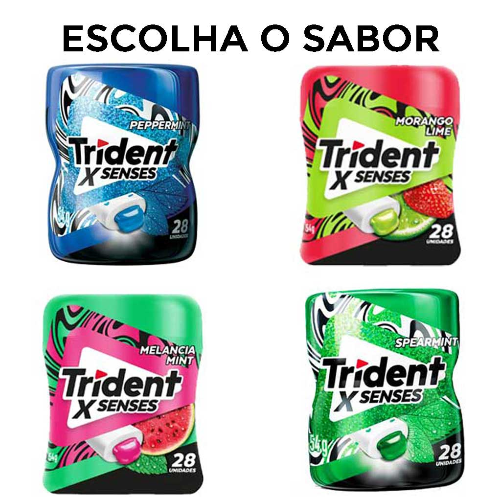Goma de Mascar Trident Chiclete X-Senses Sabores Unidade - Adams