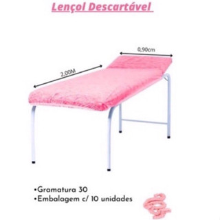 Lençol Descartável com Elástico para maca tnt - 10 Unidades