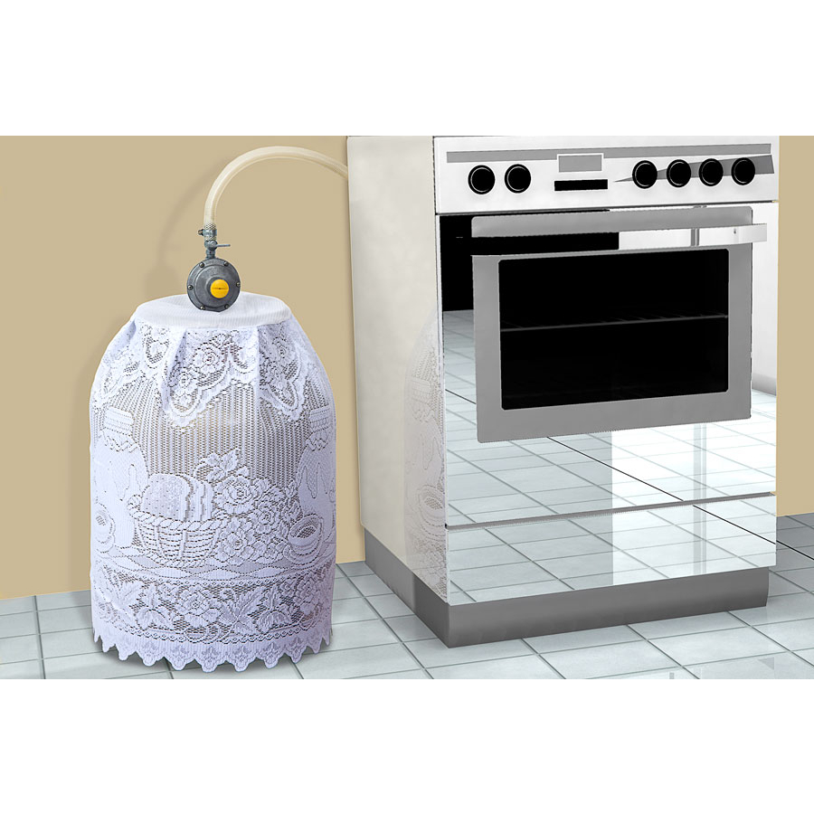 Capa De Botijão De Gás De Renda - Romance em Oferta na Shopee