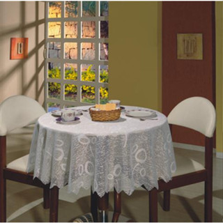 Toalha De Mesa De Renda Redonda Ø1,40m - Romance