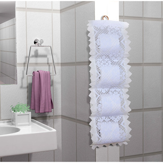 Suporte Para Papel Higiênico De Renda P/ 4 Rolos - Romance em Oferta na Shopee