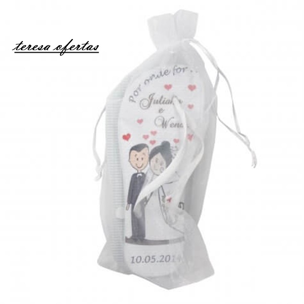 10 Sacos de Organza para Chinelos e Lembranças 20x40cm Brancos