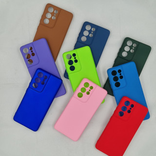 Capa Samsung S21 Ultra Silicone Aveludada Protege Câmera Colorida Capinha Anti Impacto