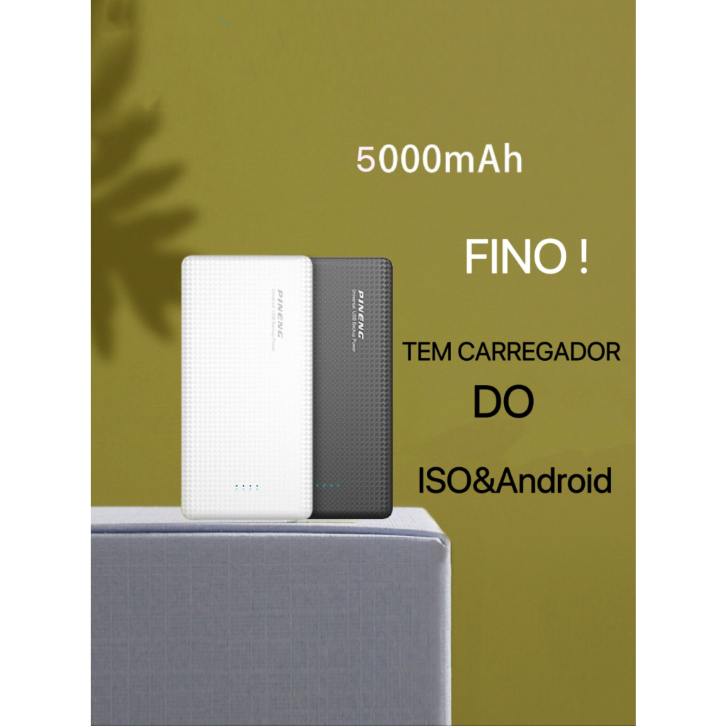 Carregador Portátil Celular 5000mah Bateria Externa Pineng PN - 952