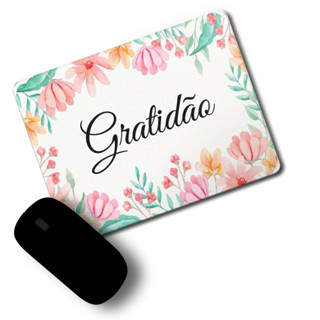 Mouse Pad Feminino Personalizado Com Nome Gratidão - 23x18 cm