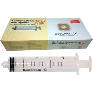 SERINGA DESCARTÁVEL 20 ML BICO LOCK COM 25 UNIDADES DESCARPACK