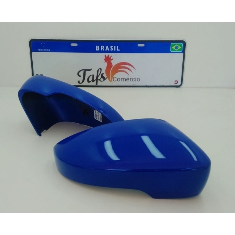 Par de Capas Retrovisor Fox Up Saveiro Voyage Gol G6 G7 G8  Azul Speed
