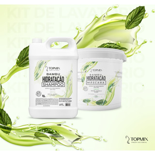 kit Lavatório shampoo e Mascara Bambu 5l e 3.5 crescimento acelerado cabelos fortes Topmix Profissional