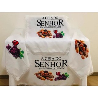 Jogo De Toalha De Mesa Para Santa Ceia Com 4 Peças 2 metrôs PROMOÇÃO em Oferta na Shopee