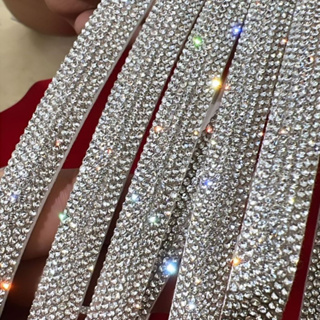 Tira Meia Cana de Strass em metro 10mm em Oferta na Shopee
