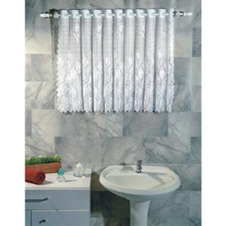 Cortina De Vitrô De Banheiro De Renda 90x70 Cm - Romance em Oferta na Shopee