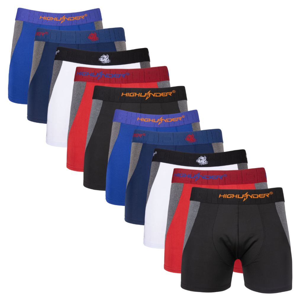 kit 10 Cuecas Boxer Box Masculina Romantic Detalhe Lateral