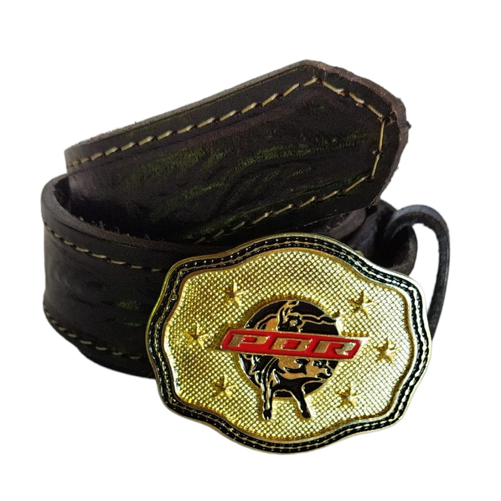 cinto infantil country em couro com fivela