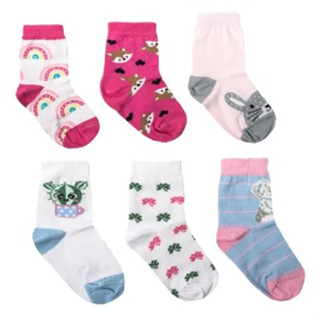KIT 6 PARES DE MEIAS EM ALGODÃO NOVA ERA INFANTIL E JUVENIL FEMININA COD:3087