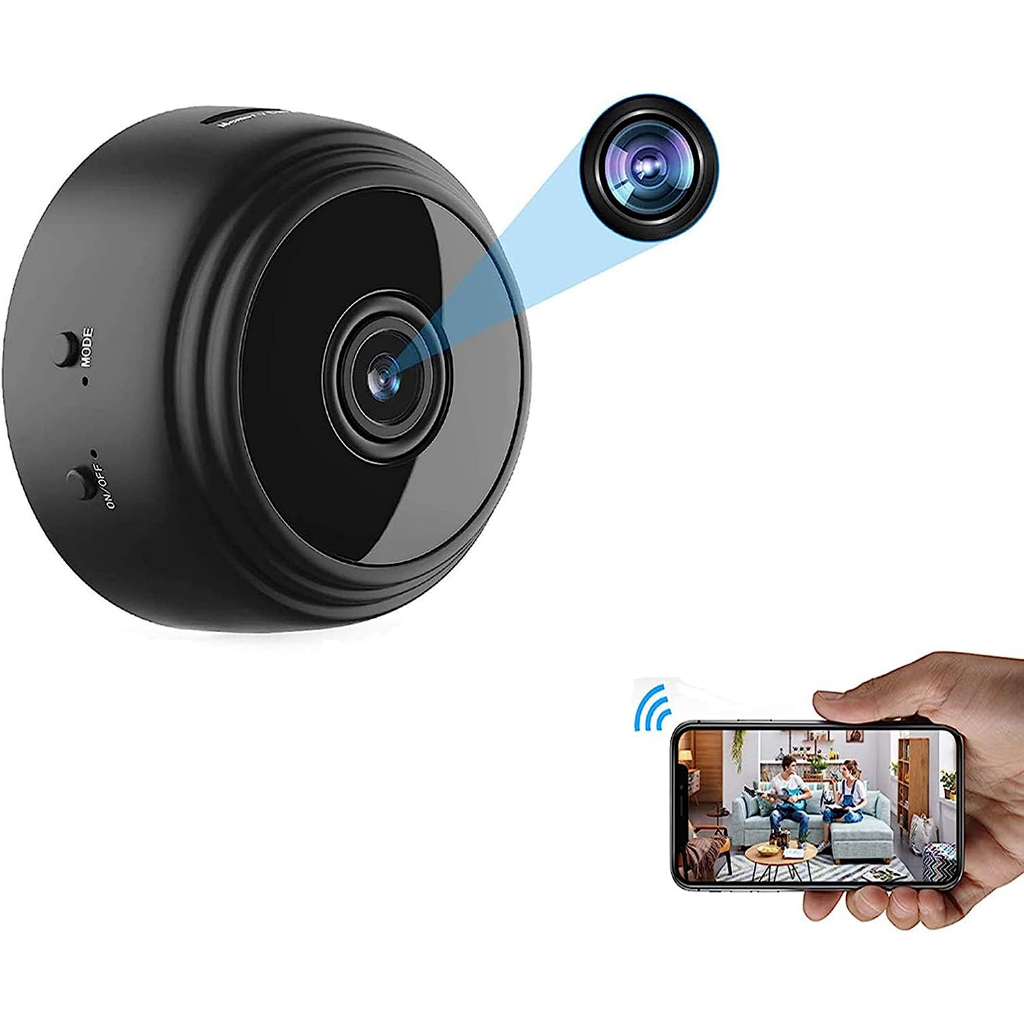 Mini Camera de Segurança WiFi OVEHEL HD 1080P sem fio, câmera de vídeo escondida, pequena câmera de babá com visão noturna e movimento ativado, uso interno, câmeras de segurança, câmera de vigilância para carro, home office