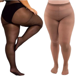 Meia Calça Plus Size Fio 20 Fina Feminina Clássica Básica