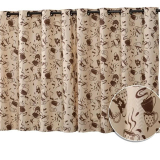Cortina de Cozinha 2,20 x 1,40 Oxford Estampado janela vitro