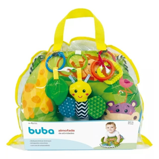 Almofada de Atividades Para Bebês Com Mordedor Buba em Oferta na Shopee