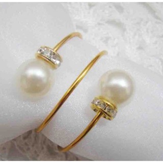 6 ou 12 Porta Guardanapo Argola Mesa Posta Anel Metal com Strass