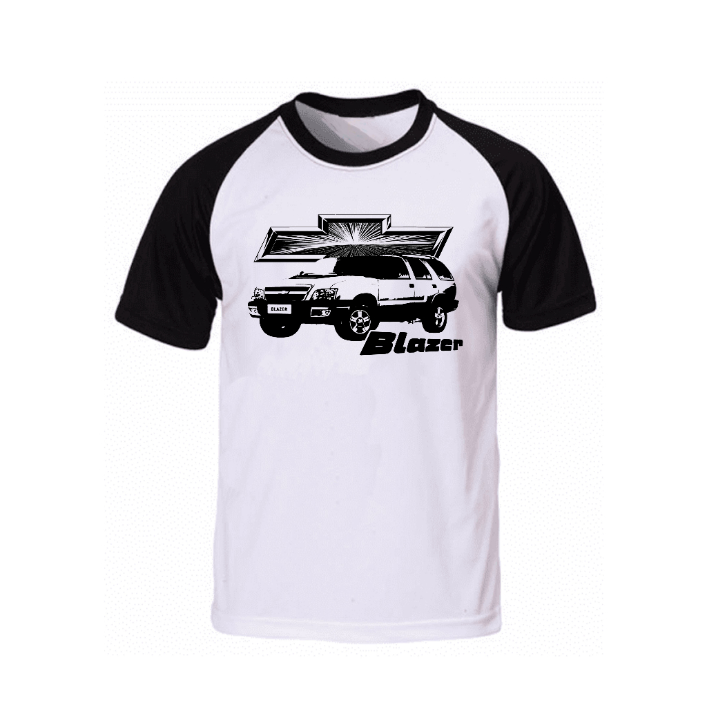 camiseta camisa masculina carro blazer chevrolet barato