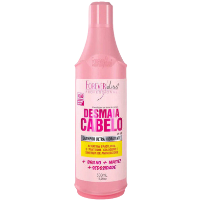 Shampoo Desmaia Cabelo Forever Liss 500ml - Especial para cabelos ressecados, com frizz e volume