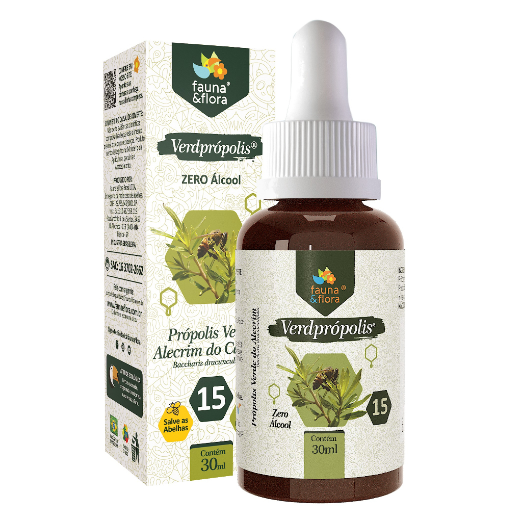 Extrato de Propolis Verde sem álcool 30ml SIF