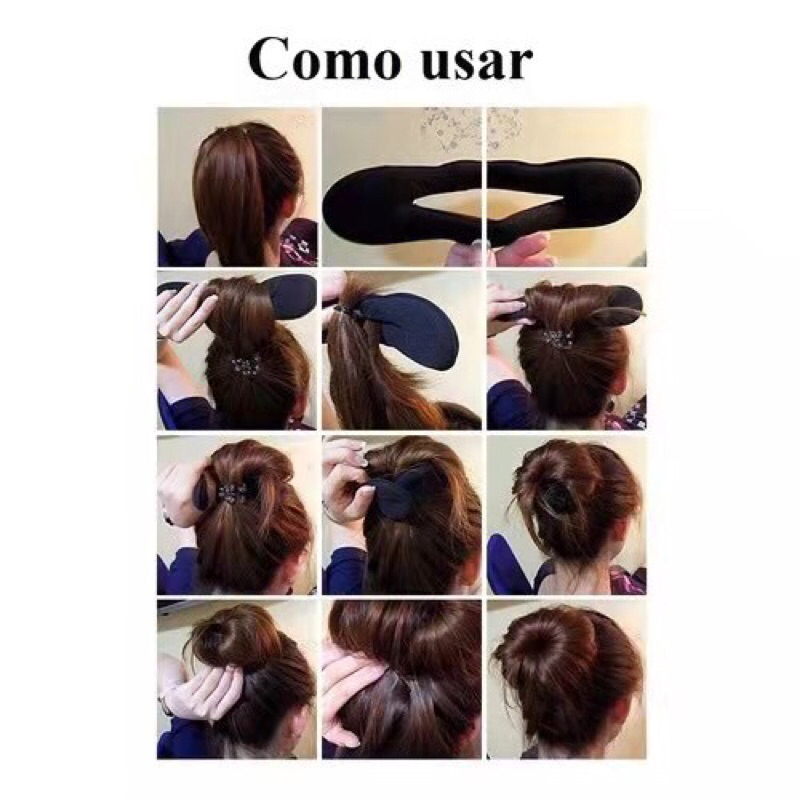 Acessório Para Fazer Coque Rápido Magic Bun Coque Rápido Cabelo em Oferta na Shopee