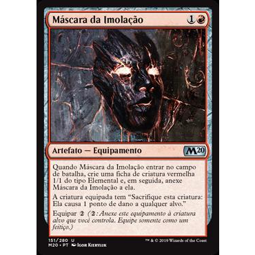 Máscara da Imolação (Equipamento / Elemental / Dano) - - Magic The Gathering