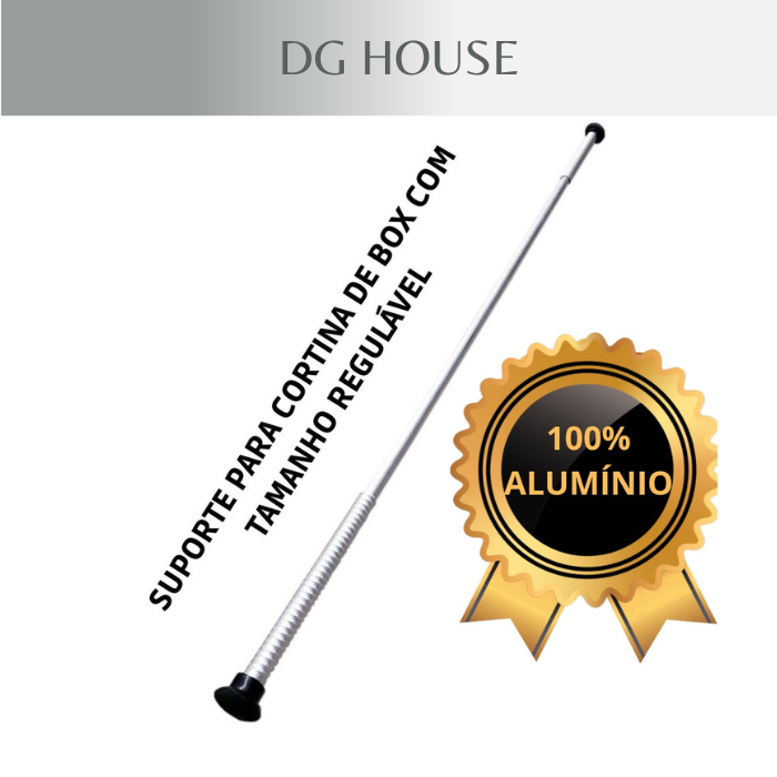 Suporte Varão  para Cortina de Box em Alumínio Vários Tamanhos em Oferta na Shopee