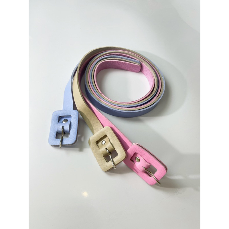 kit 3 peças cinto feminino fivela quadrado — imagem 2 de 2