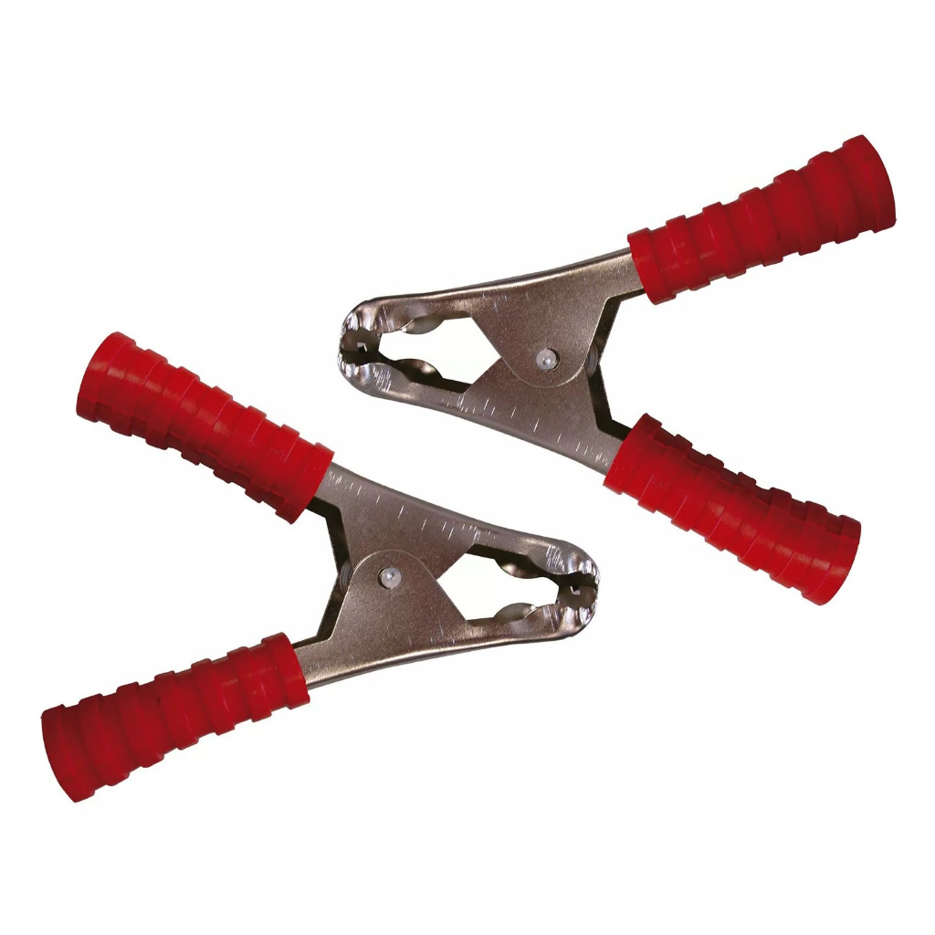 Garra Jacaré p/ Bateria Chupeta 100/300A 10,5/13,5cm Vermelha Mxt- 1/2/4 unidades