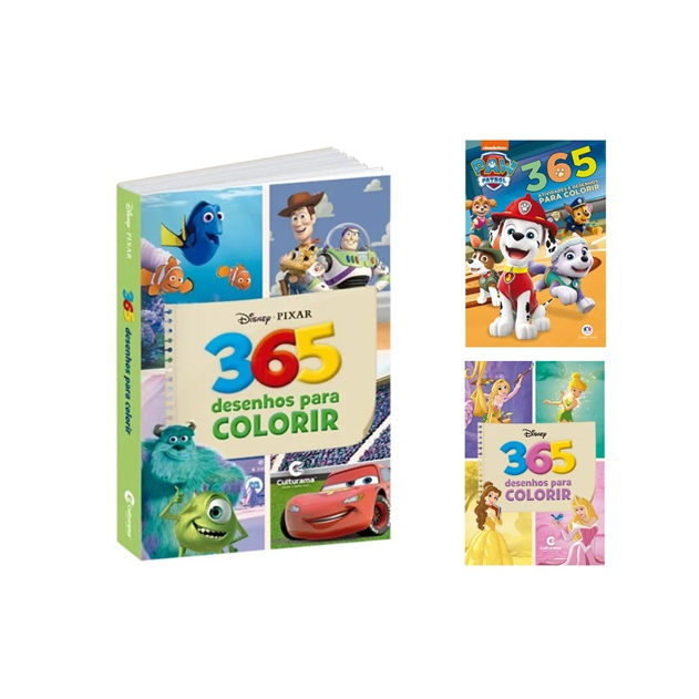 Livro Infantil 365 Desenhos Para Colorir e Atividades